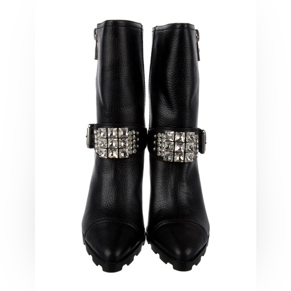 New in Box Karl Lagerfeld leather crystal embellished boots size 8.5 - Picture 4 of 7